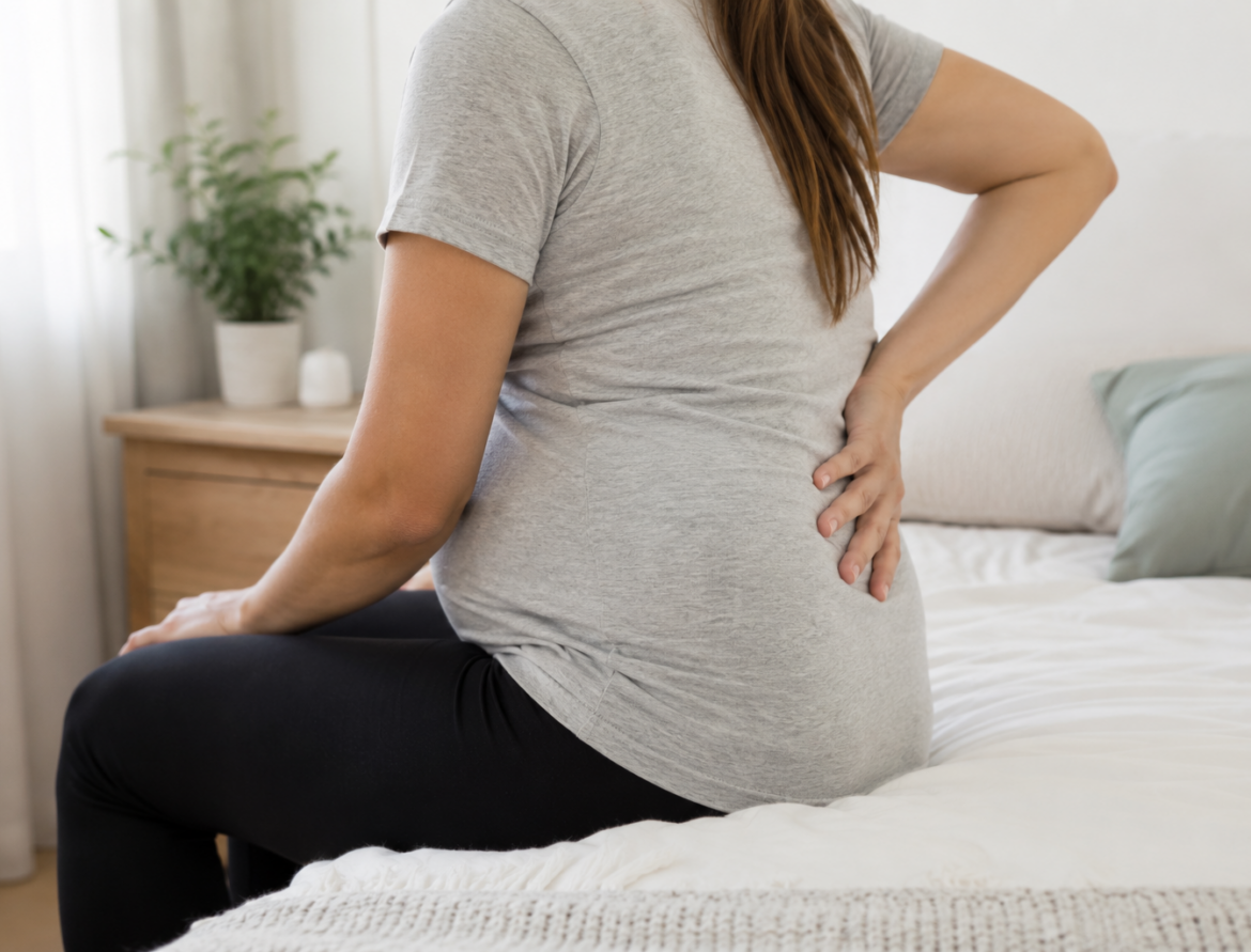 Pregnant woman with hurting back